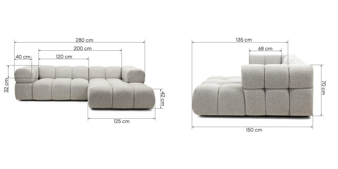 Formo – dešinė kampinė sofa7